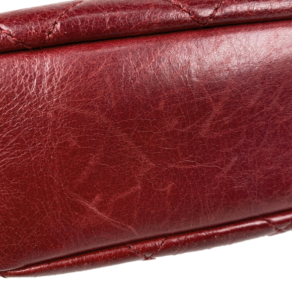 CHANEL Coco Mark Chain Shoulder Bag Matelasse Shoulder Bag Leather Red - Picture 5 of 14